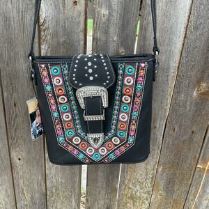 American Bling Crossbody w/ Studded Buckle NWT